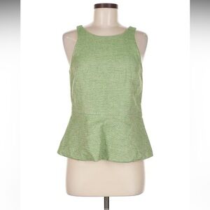 Banana Republic Light Green Peplum 100% Cotton Sleeveless Halter Top – Size 6